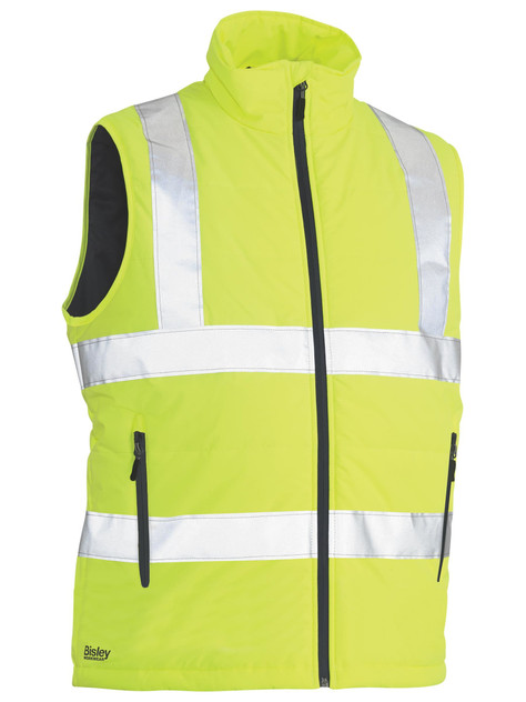 Bisley Workwear Yellow Taped Hi Vis Puffer Vest