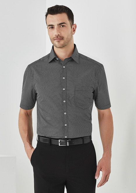Biz Corporates 44522 MEN'S Oscar Short Sleeve Shirt | Available Colours: Marine, Black