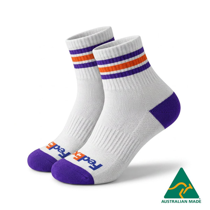 Combed Cotton Sports Quarter Socks - Australian Made