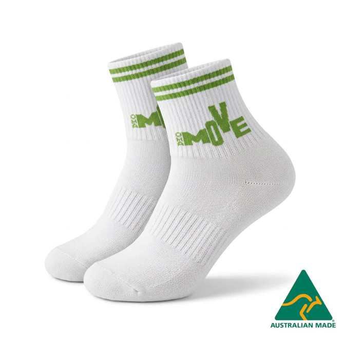 Combed Cotton Sports Quarter Socks - Australian Made