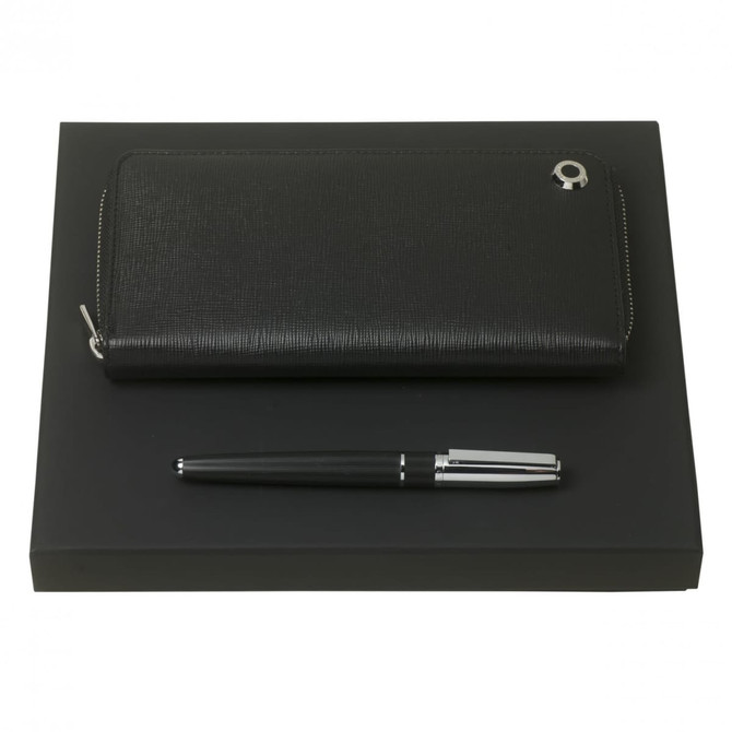 Set HUGO BOSS (fountain pen & long zipped folder)