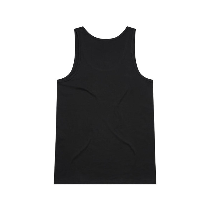 A black singlet featuring a smooth back design and minimal branding. Suitable for casual wear.
