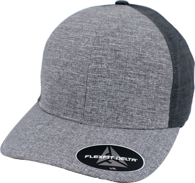 Flexfit 2-tone Delta Carbon Cap 180T - Melange Blue/Charcoal