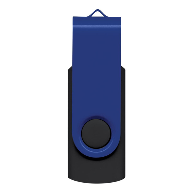An 8GB Helix Flash Drive in a blue and black design.