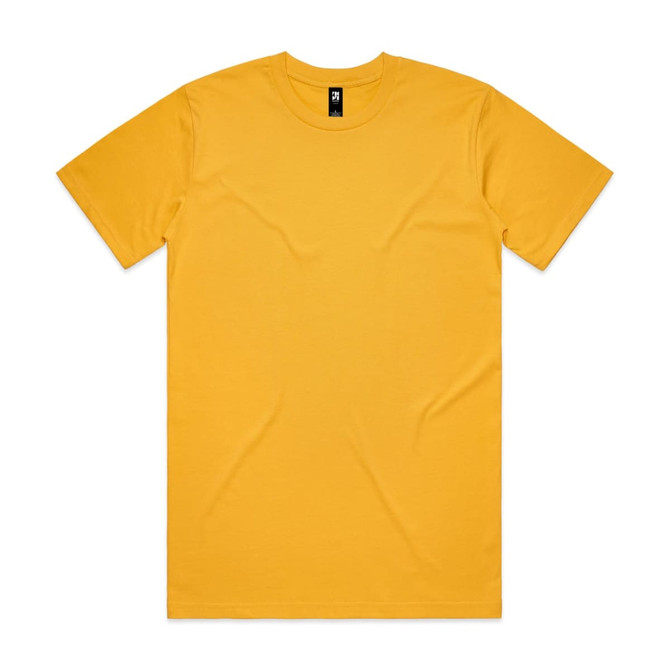 A vibrant yellow Classic Tee, featuring a plain design and a logo tag on the neckline.