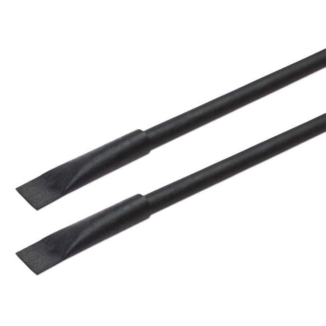 A pair of Stealth Kraft Inkless Pens with a sleek black design and chiseled tips for versatile writing.