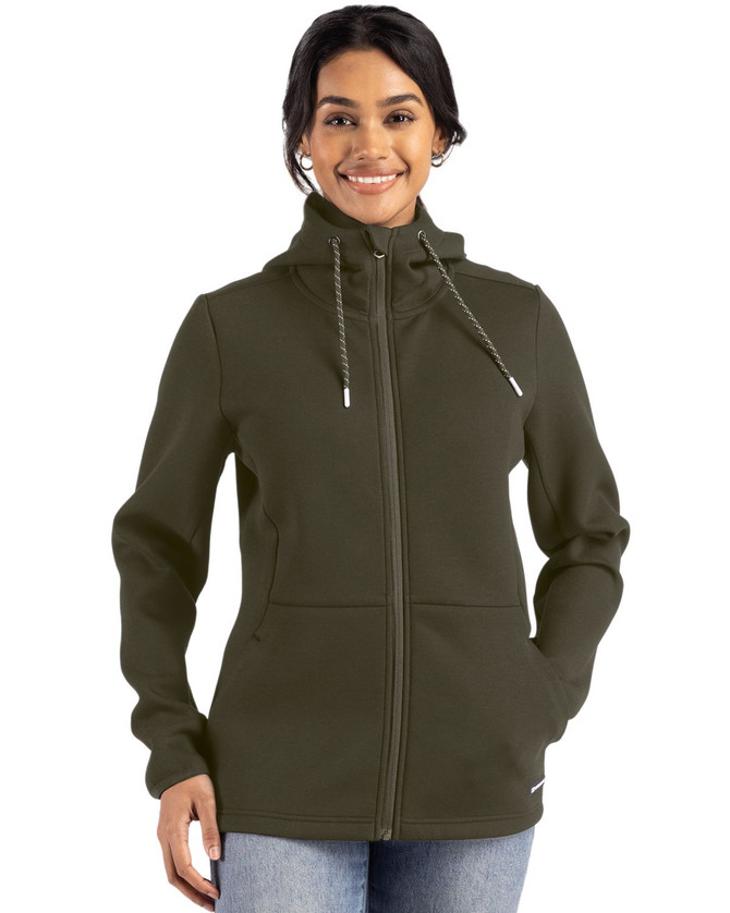 Cutter & Buck Ladies Roam Epic Comfort Recycled Full Zip Hooded Jacket Available in 6 Colours