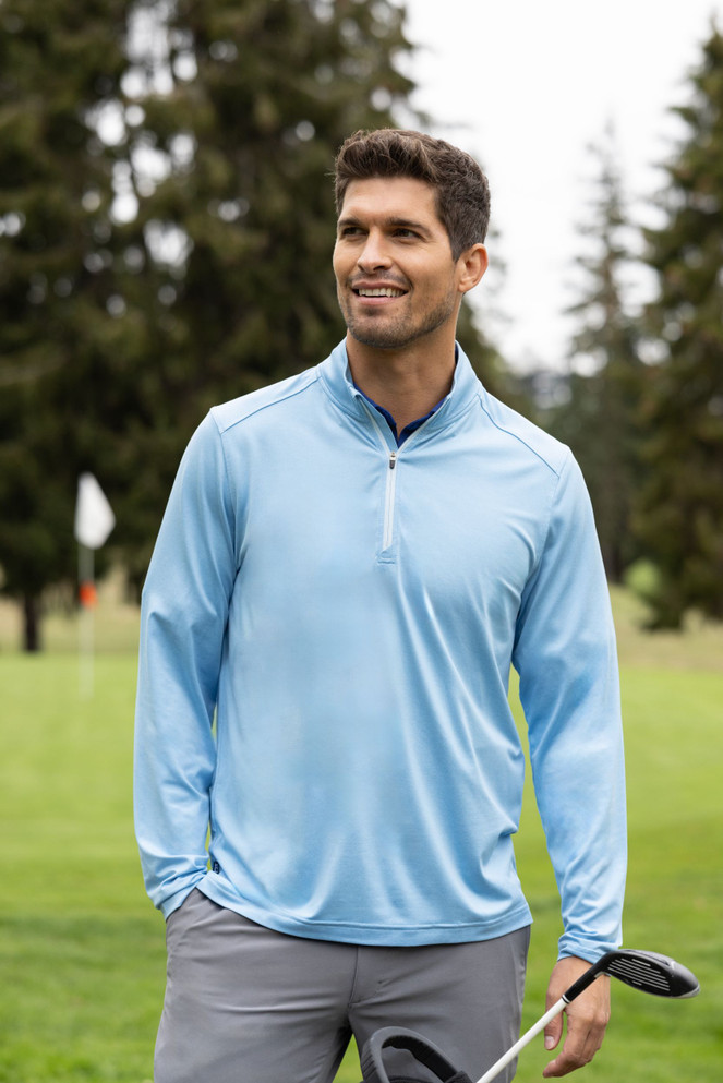 Cutter & Buck Coastline Epic Comfort Recycled Mens Quarter Zip Available in 13 Colours