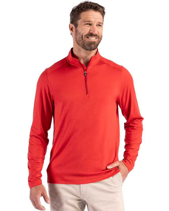 Cutter & Buck Coastline Epic Comfort Recycled Mens Quarter Zip Available in 13 Colours