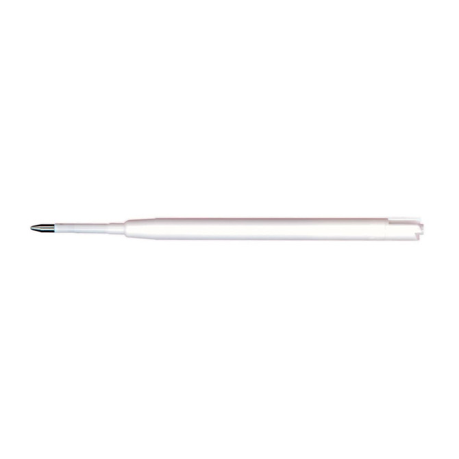 A large-volume refill for writing instruments, featuring a white barrel and a fine-tip point. A large-volume refill for writing instruments, featuring a white barrel and a fine-tip point.