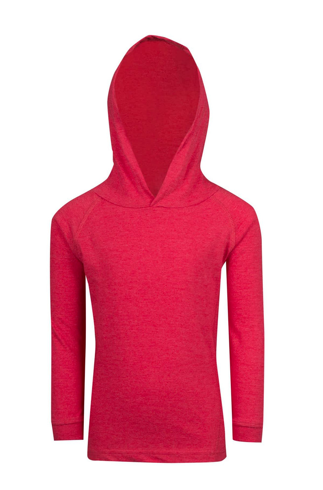 A red hoodie featuring a hood and long sleeves, designed for kids. It has a smooth finish and a simple style. A red hoodie featuring a hood and long sleeves, designed for kids. It has a smooth finish and a simple style.