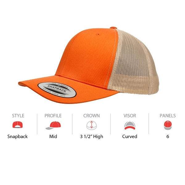 Flexfit YP Classics 2-tone Retro Trucker Cap 6606T - Available in 24 Colours