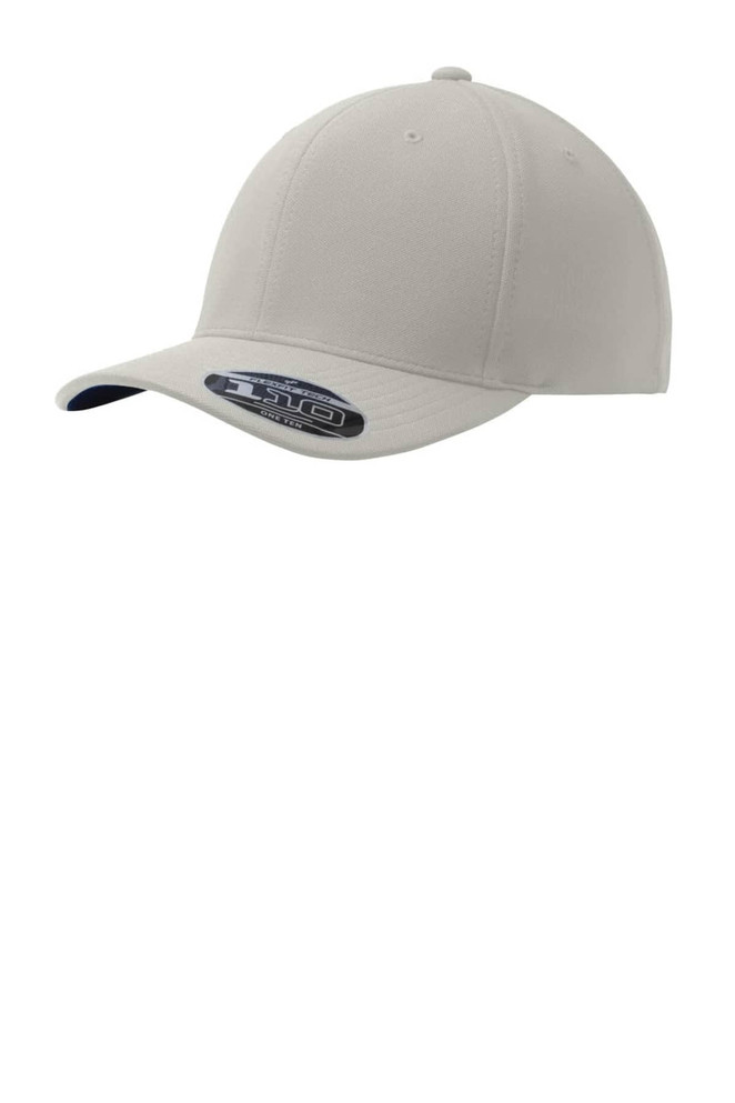 A light grey cap with a structured design and a curved brim, featuring a logo on the side.