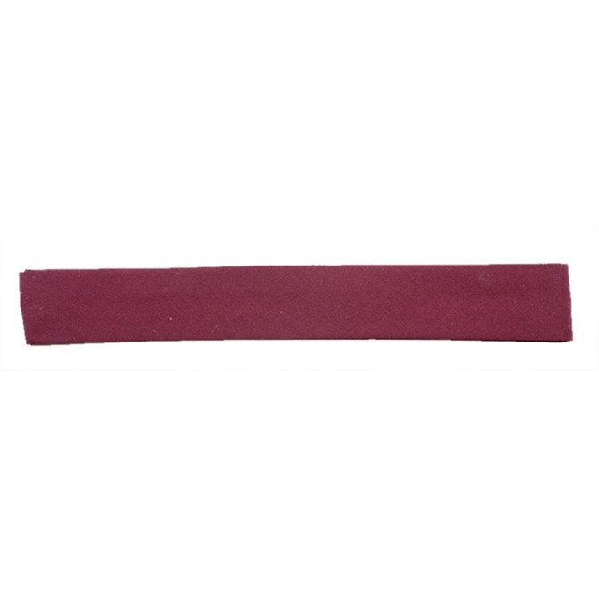 A maroon strip of fabric, flat and rectangular, possibly for use in crafting or as a decorative element.