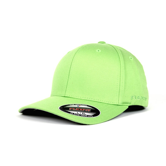 A fresh green cap with a curved brim and a logo on the side.
