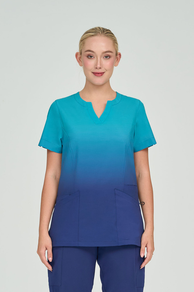 SEA BLUE OMBRE TOP