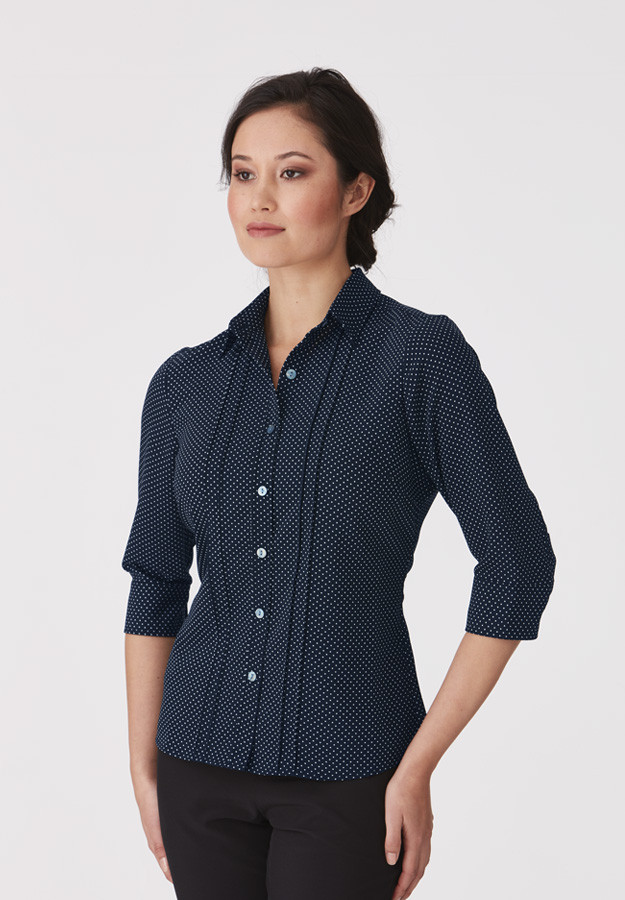 City Stretch spot 2172 is Easy care navy spot healthcare shirt