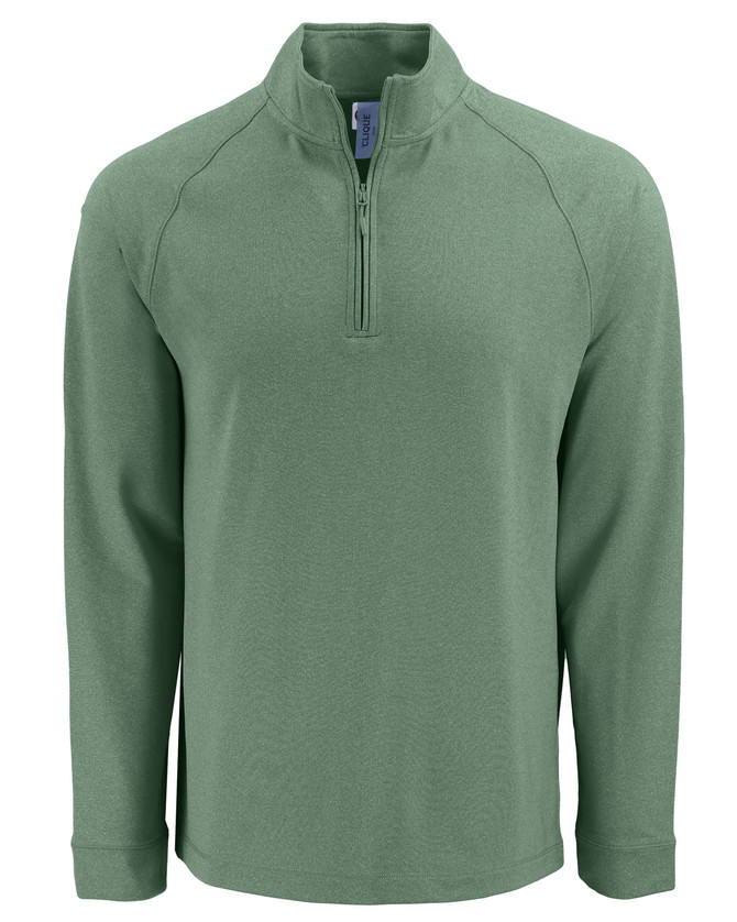 MQK00120 Bottle Green Heather - Mannequin Front (High Res Image)