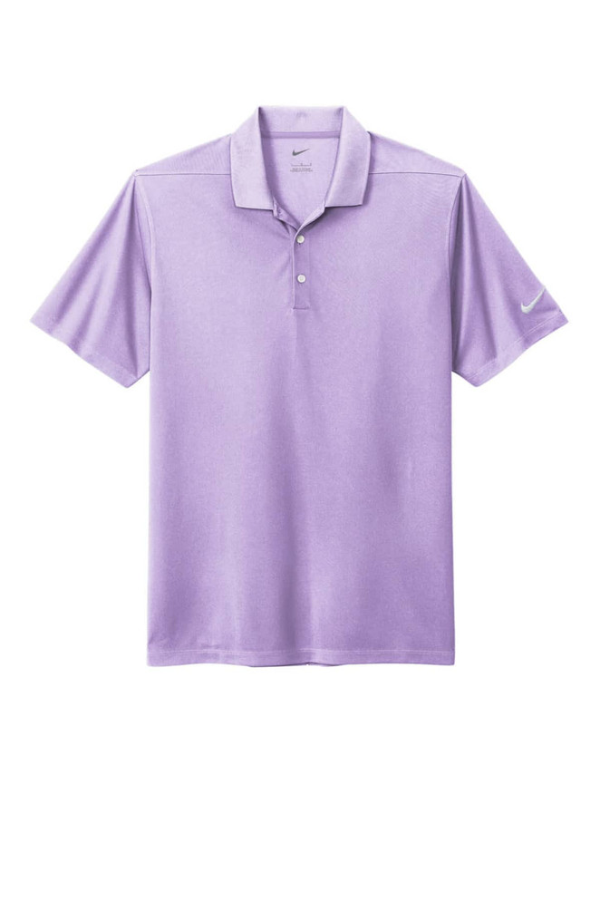 A purple Nike Dri-FIT Micro Pique 2.0 Polo shirt featuring a collar and short sleeves. It has a logo.