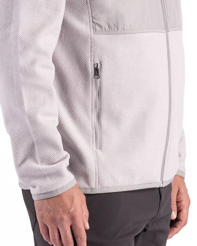 Recycled Fleece Mens Hybrid Jacket side