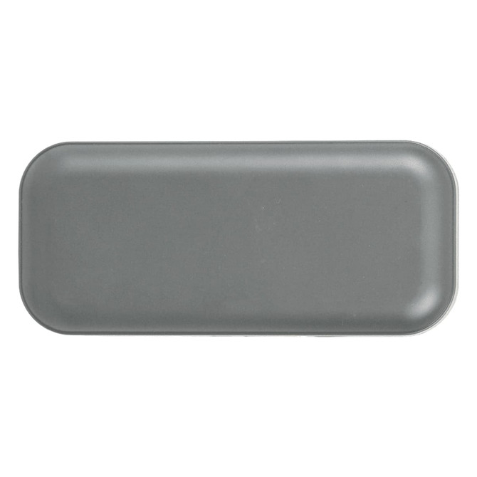 A grey rectangular case, featuring a smooth finish, designed to hold small tools or accessories.