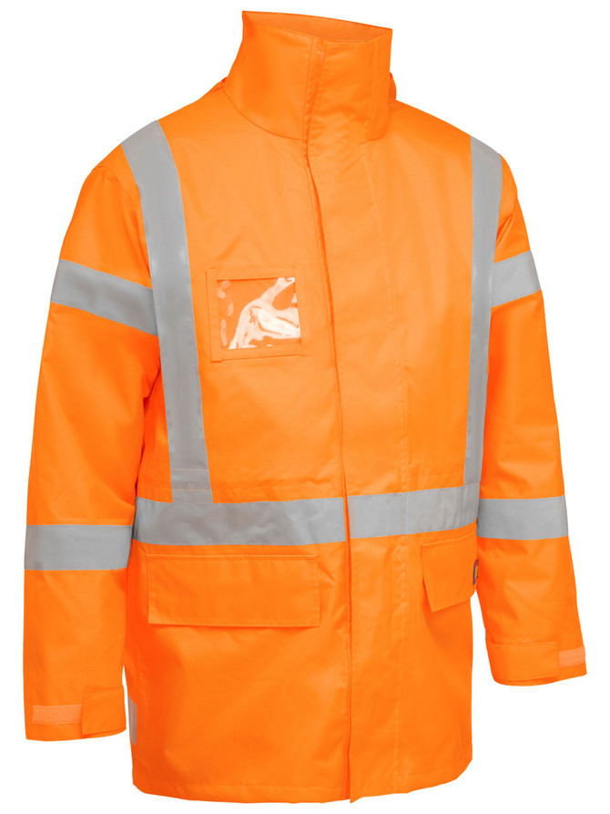 Bisley Workwear Rail Orange X Taped 5 in 1 Rain Jacket