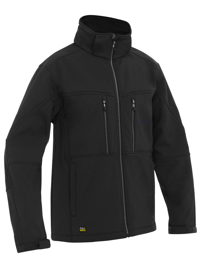 Bisley Workwear Black Flx & Move Soft Shell Jacket
