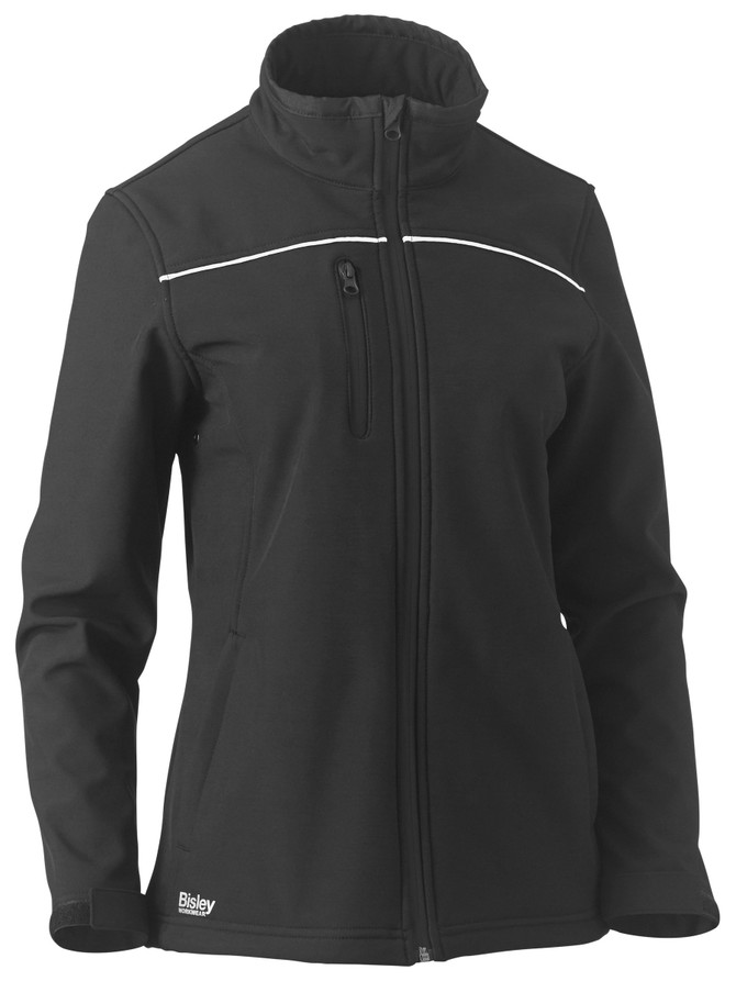 Bisley Workwear Black Women's Soft Shell Jacket