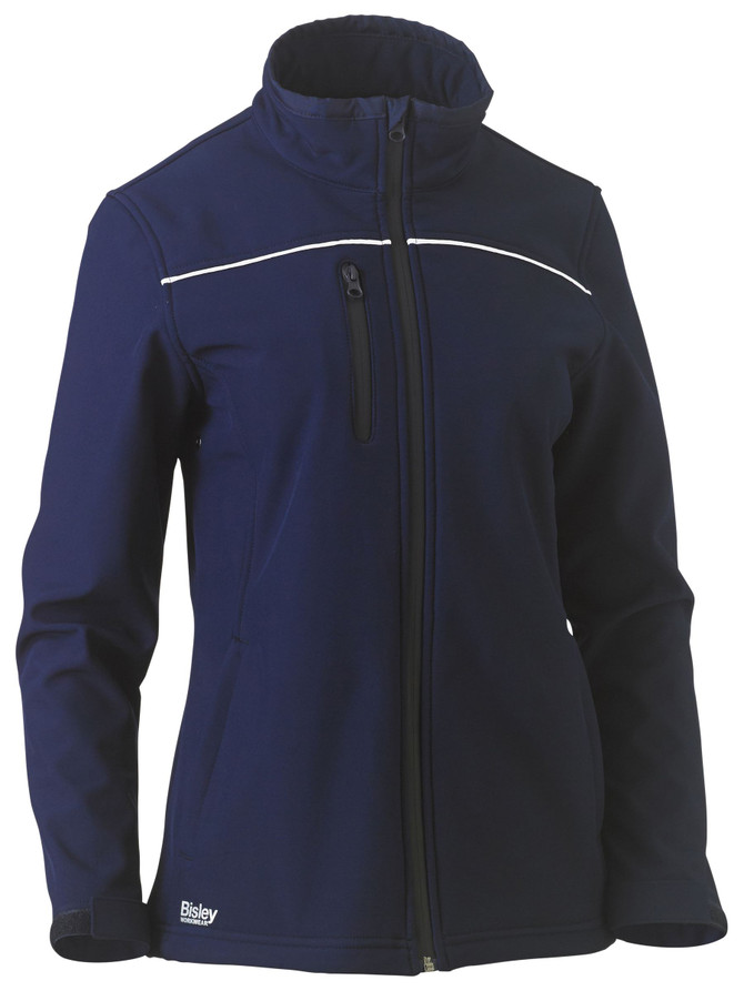 Bisley Workwear Navy Women's Soft Shell Jacket