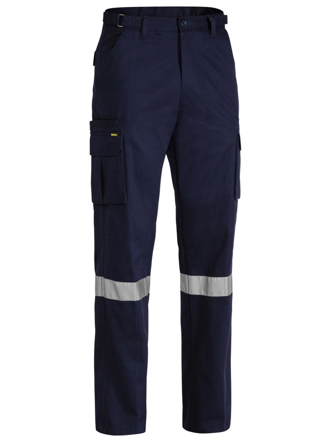 Bisley Workwear Navy Taped 8 Pocket Cargo Pants