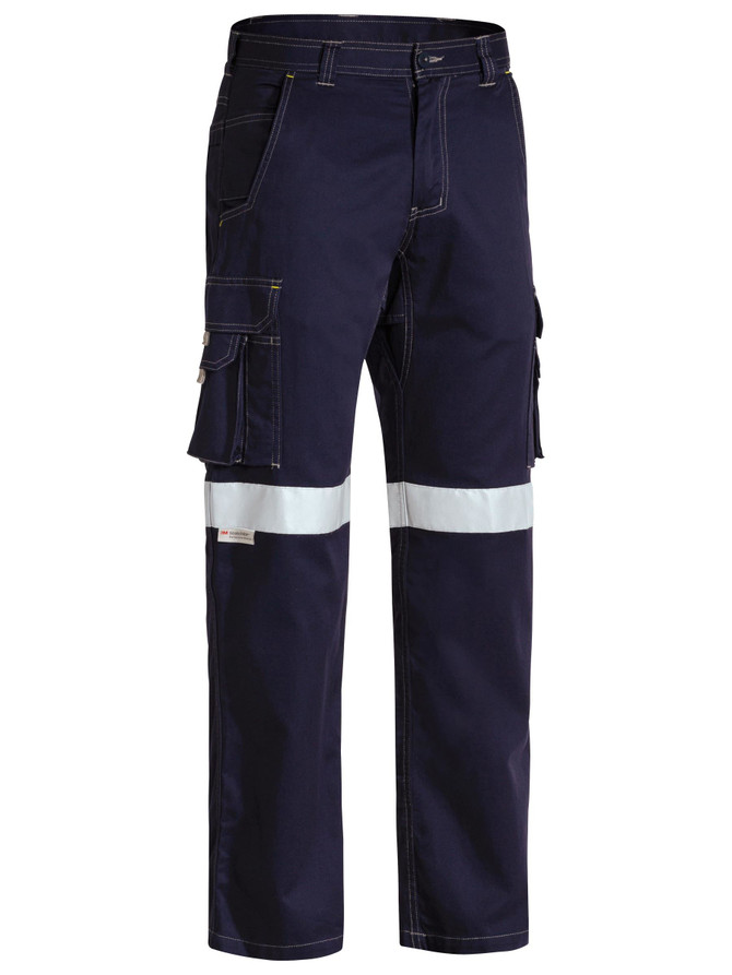 Bisley Workwear Navy Taped Cool Vented Lightweight Cargo Pants