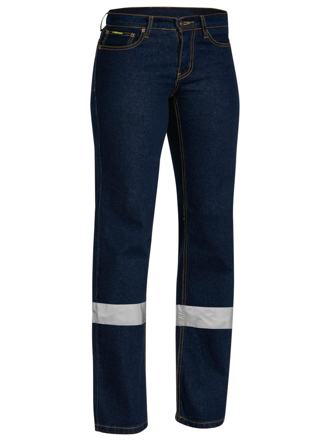 Bisley Workwear Navy Women's Taped Stretch Jean