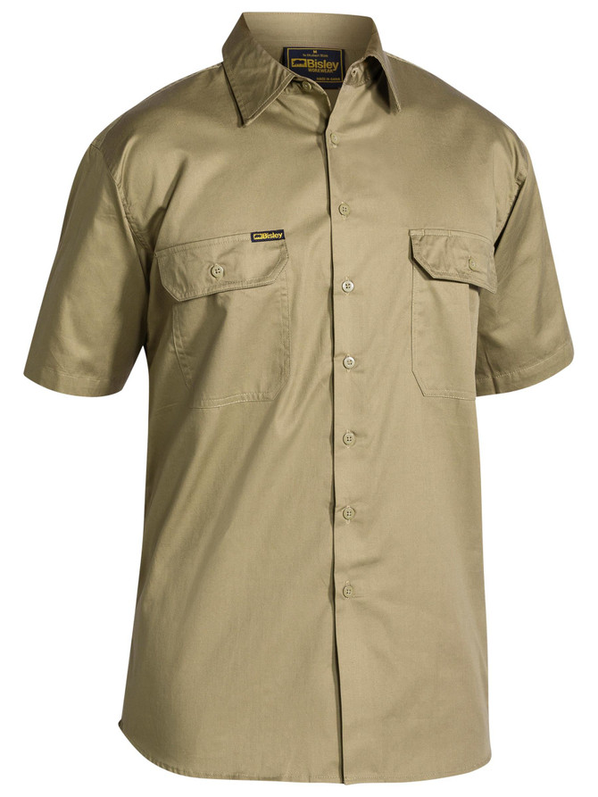 Bisley Workwear Khaki Cool Lightweight Drill Shirt