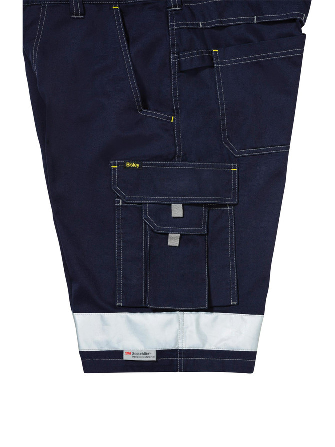 Bisley Workwear Navy Taped Cool Vented Lightweight Cargo Short