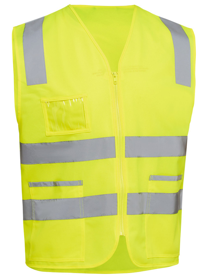 Bisley Workwear Yellow Taped Hi Vis Safety Zip Vest