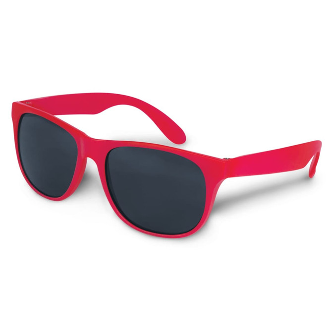Malibu Basic Sunglasses in bright red with dark lenses, designed for leisure and outdoor activities.