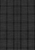 A patterned fabric featuring a black background with white grid lines, suitable for men's long sleeve shirts.