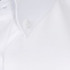 A white button-up shirt featuring a classic collar and a logo on the chest.