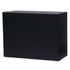 A black gift box with a simple design, suitable for packaging a tea set or similar items.