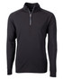 A black long-sleeve half-zip jumper with a stand collar and a zipper at the neck. Features a logo on the chest. A black long-sleeve half-zip jumper with a stand collar and a zipper at the neck. Features a logo on the chest.