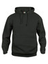A dark green hoodie with a front pocket and adjustable drawstrings. It features a logo on the label. A dark green hoodie with a front pocket and adjustable drawstrings. It features a logo on the label.