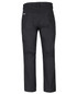 Black stretch canvas trousers with a fitted design and rear pockets. Features a logo on the waistband.