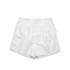 White boxer shorts with an elastic waistband and a relaxed fit. Features a simple design without patterns.