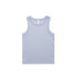 A light blue rib tank top with a classic sleeveless design. Features a branded label inside.