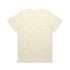 A creamy beige T-shirt featuring a plain back view, made from a heavy fabric. It includes a subtle logo.