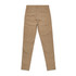 A pair of khaki slacks with a standard fit, featuring back pockets and a waistband. Includes branding on the label.