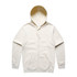A cream Stencil Zip Hood jumper with a hood and front pockets, featuring a logo.