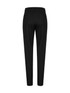 A pair of black ladies' chino pants, featuring a tapered leg and back pockets. Includes a logo on the waistband.