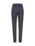 A pair of women's chino pants in dark navy, featuring a fitted design and back pockets.
