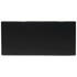 A rectangular black box with a glossy finish, featuring a logo on one side.